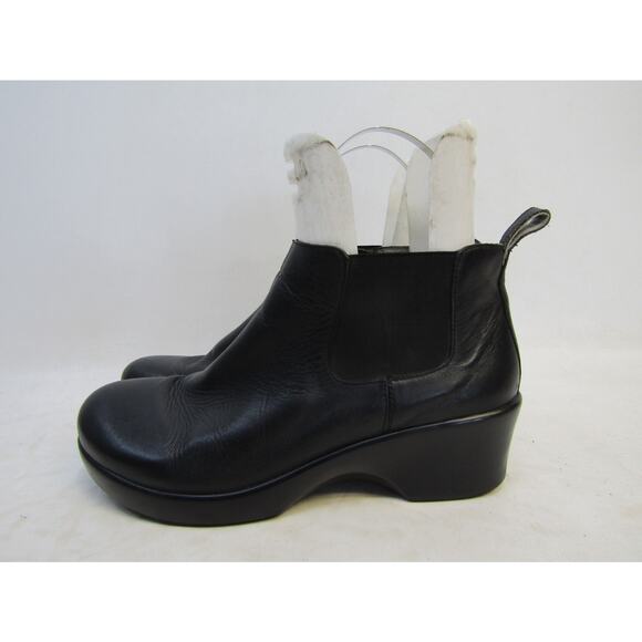 ALEGRIA Womens Size 41 EUR Black Leather Zip Ankle Fashion Boots Bootie - Picture 1 of 11